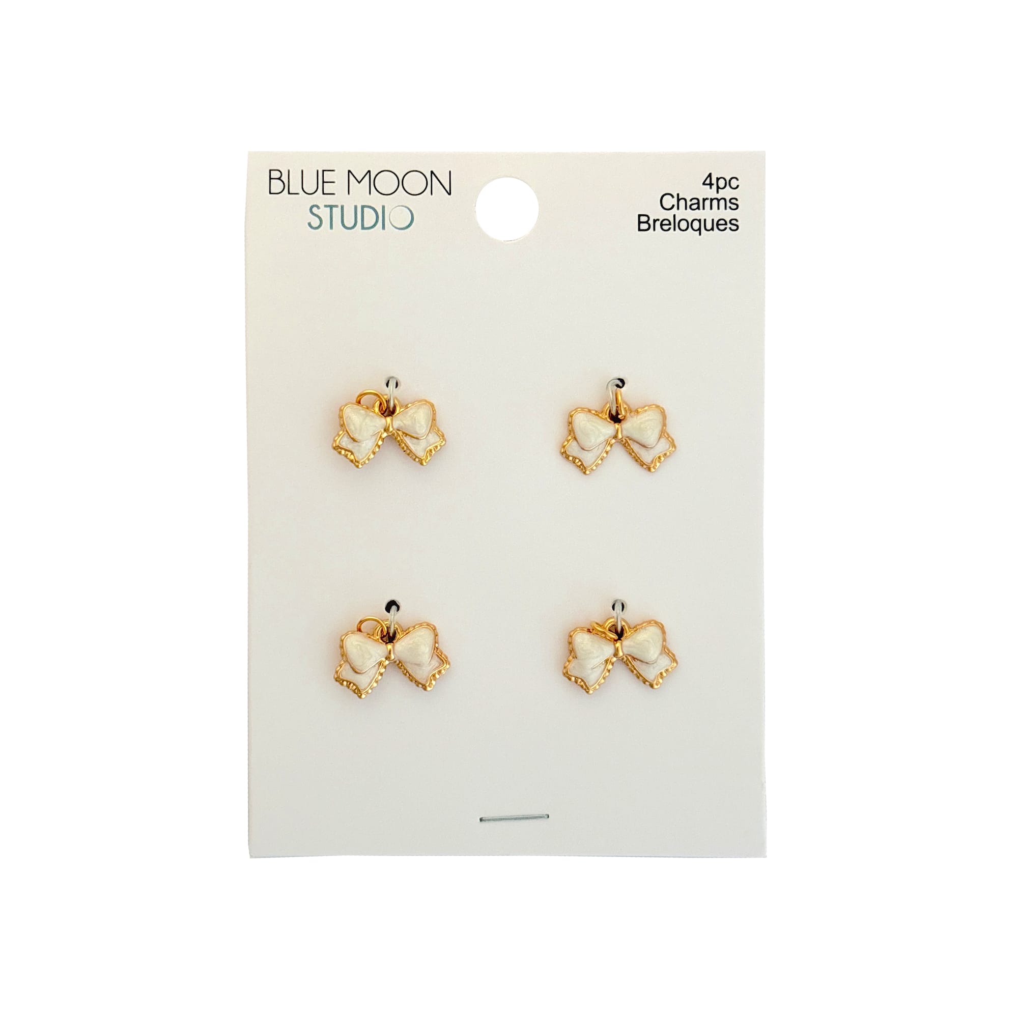 Blue Moon Studio™ White Metal Bow Charms, 4ct.